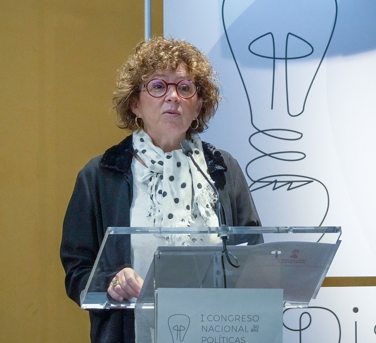 Josefina Bueno durante el acto de inauguración