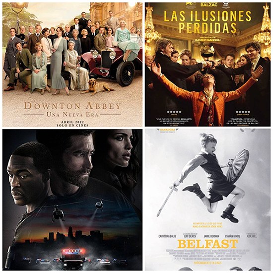 Collage con los carteles de las películas