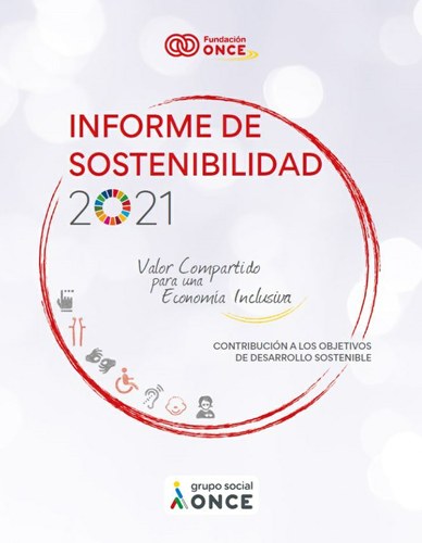 Portada del último informe de sostenibilidad de Fundación ONCE