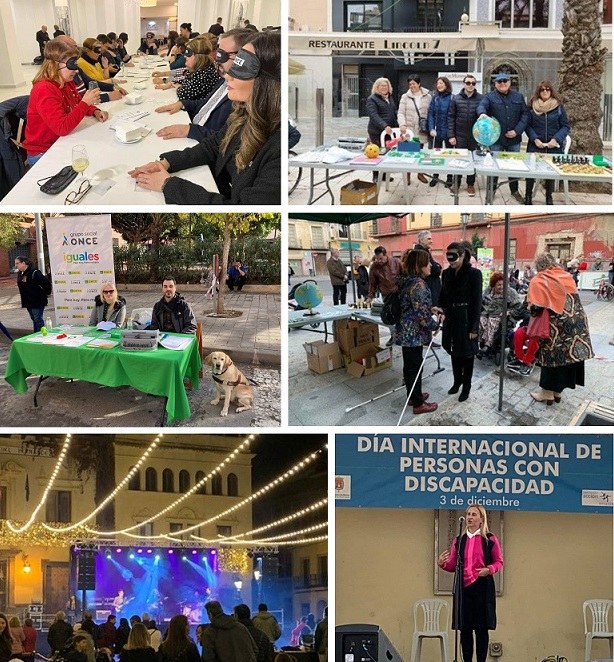 Imágenes de las actividades de la ONCE en Alicante y Alcázar de San Juan