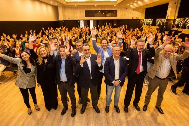 Todos los participantes junto a los responsables del Grupo Social ONCE el pasado 27 de diciembre