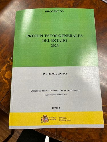 Portada del proyecto de los PGE 2023