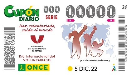 Cupón dedicado al Día Internacional del Voluntariado