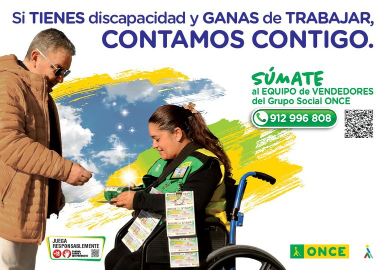 Campaña de captación de empleo de personal vendedor en la ONCE