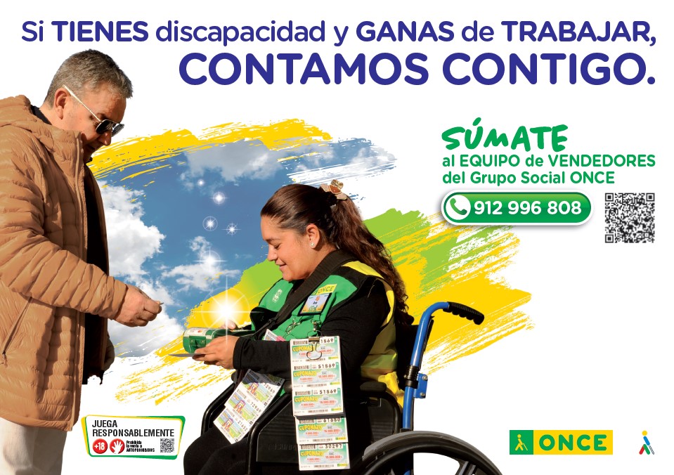 Campaña de captación de empleo de personal vendedor en la ONCE