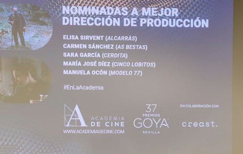 Proyección con la información de una de las películas