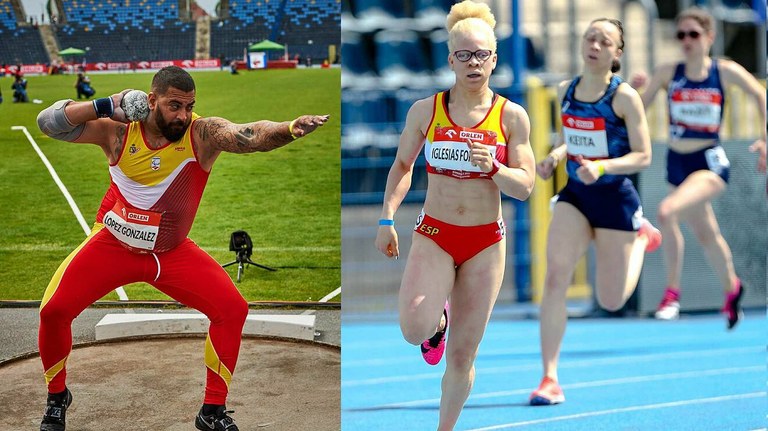 Atletas paralímpicos afiliados a la ONCE durante una competición internacional