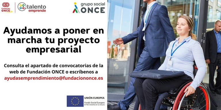 Diapositiva cartel de la convocatoria de Por Talento Emprende