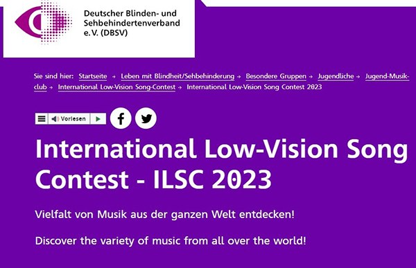 Cartel del Concurso Euro Low Vision 2023