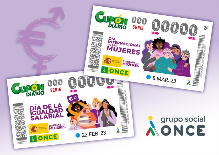 Cartel con la imagen de los dos cupones