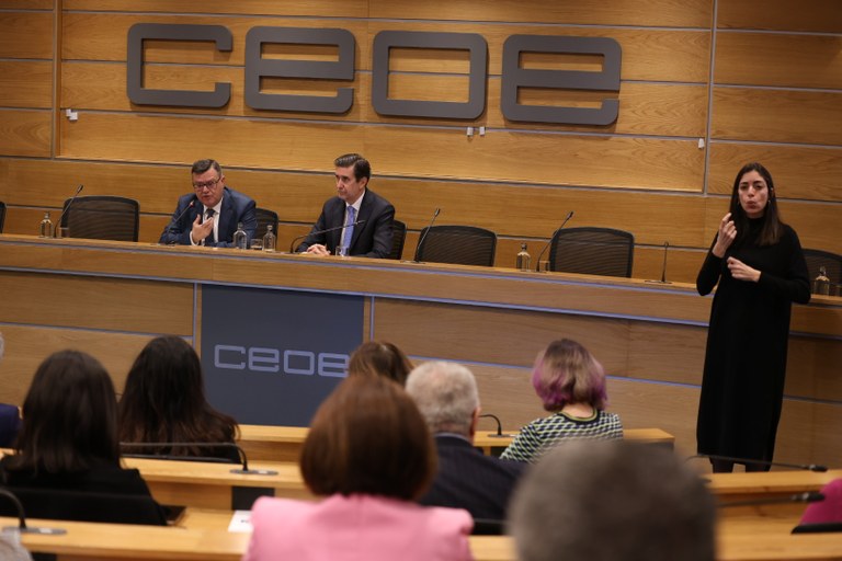 Inauguración de la jornada de la CEOE y Fundación ONCE