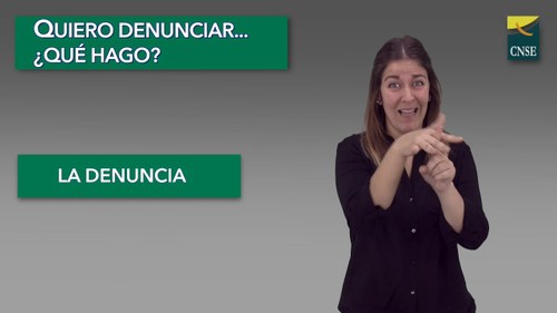 Fotograma del vídeo para mujeres sordas sobre cómo denunciar