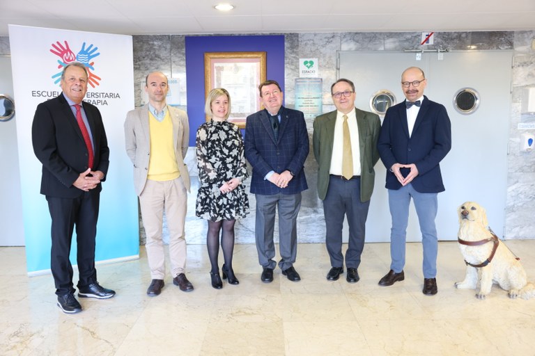 Mariano Rocabado, Miguel Manso, Ana Varas, Ángel Sánchez, Carlos Sánchez Ferrer y Eduardo Zamorano, antes de la inauguración