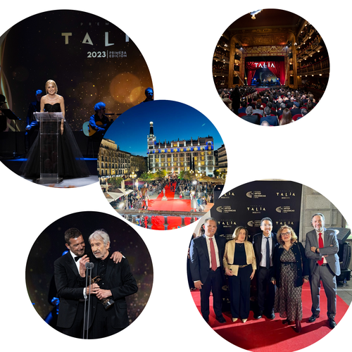 Collage con varios momentos de la gala