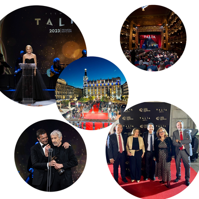 Collage con varios momentos de la gala