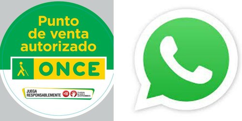 Composición que presenta el acrónimo de ATENEO y el logo de WhatsApp unidos por una fecha.