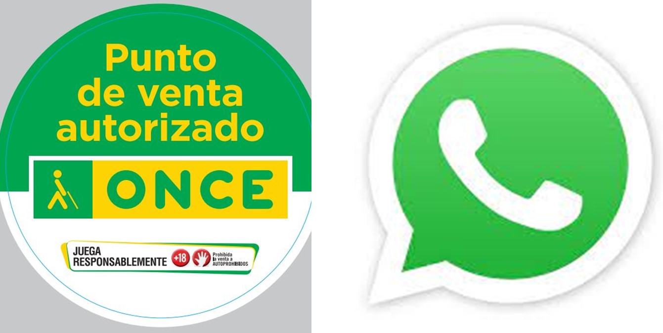 Composición que presenta el acrónimo de ATENEO y el logo de WhatsApp unidos por una fecha.