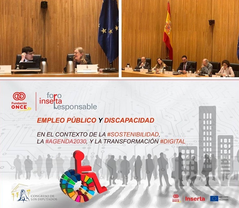 Intervención de Alberto Durán  a la izquierda, y una de las mesas de la jornada a la derecha