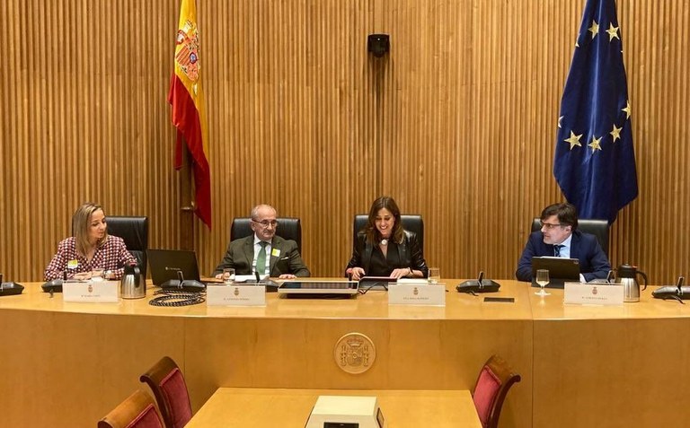 Alberto Durán (derecha), durante su participación en la inauguración de la jornada l Foto de la Comisión de Sanidad del Congreso