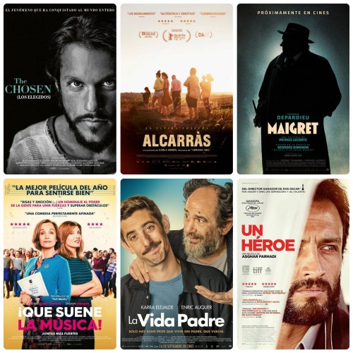 Collage con los carteles de las películas
