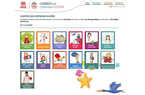 Pantallazo de cuentos que contagian ilusión