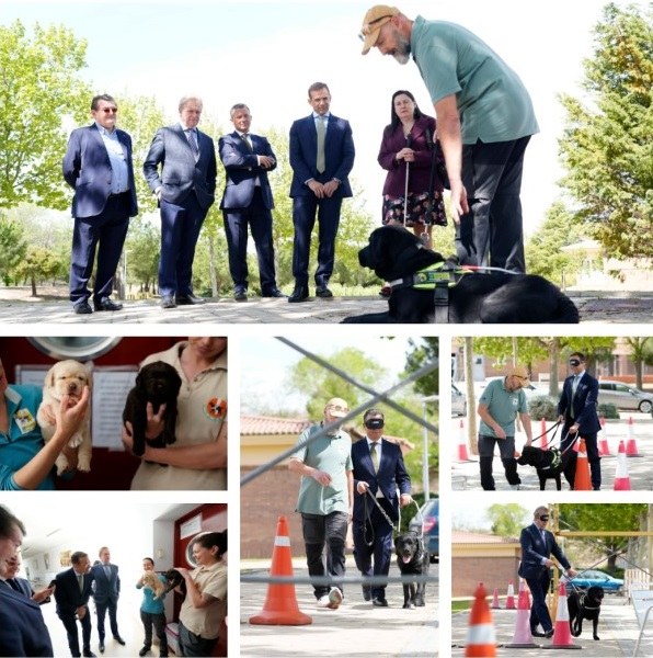 Collage de imágenes de distintos momentos de la visita a la FOPG