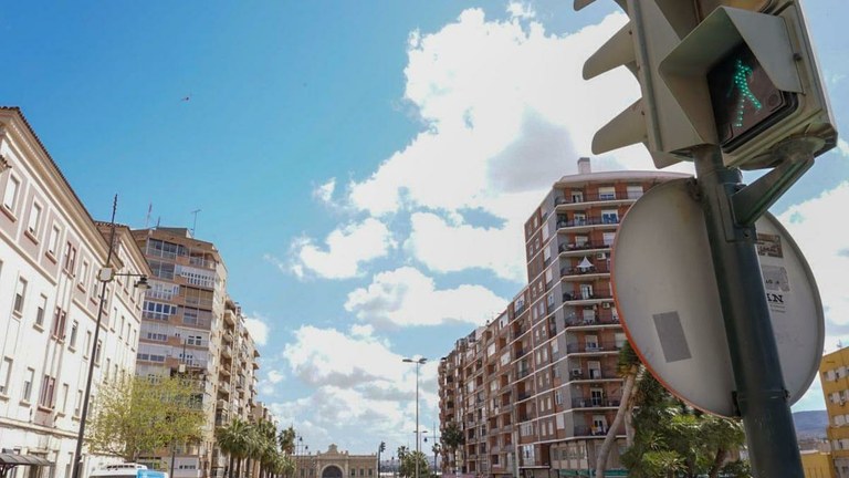 Semáforo con dispositivo Pasblue en Cartagena