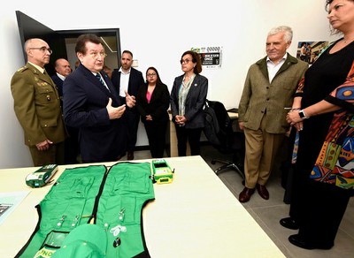 Momento de la visita a las instalaciones de la agencia de Castellón
