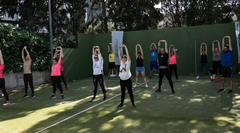 Grupo de trabajadores de Ilunion participantes en la semana de la salud