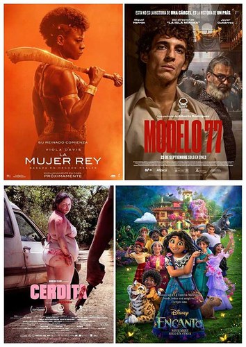 Collage con los carteles de las películas