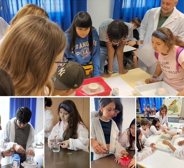 Realizando prácticas de laboratorio