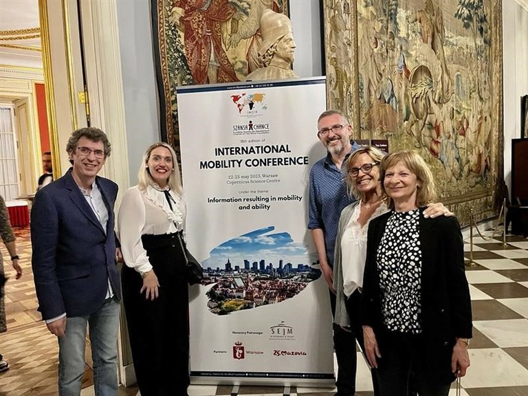 Los cuatro representantes de la ONCE en la Conferencia de Varsovia