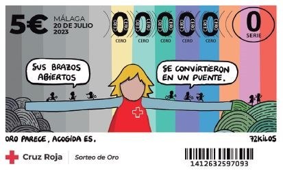 uno de los boletos de Cruz Roja de 2023