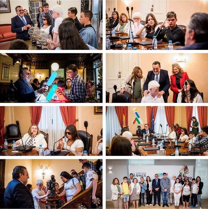 Collage de imágenes con distintos momentos de la visita en el Consejo General
