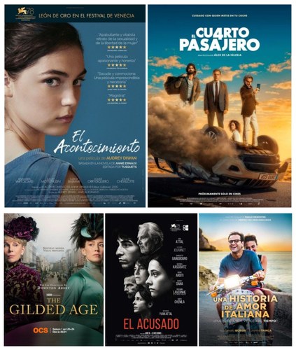 Collage con los carteles de las películas