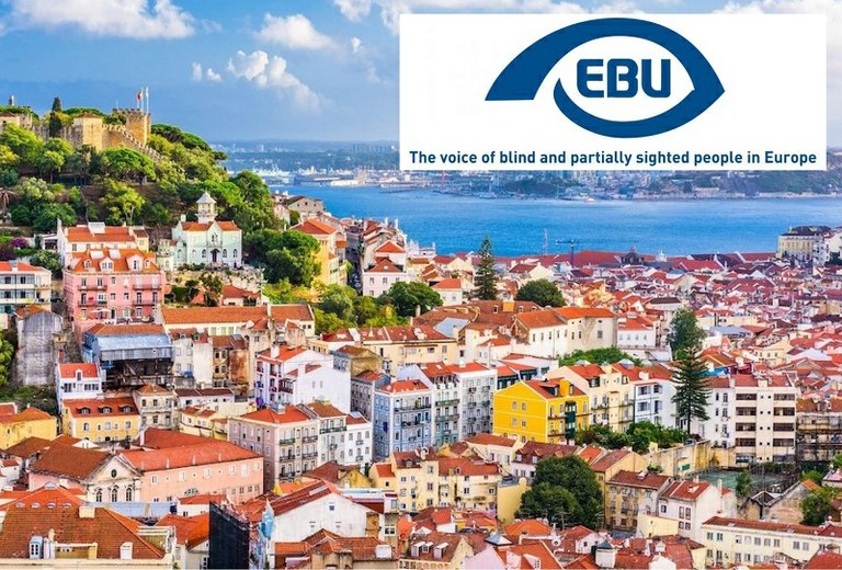 Vista de Lisboa con el logo de la EBU