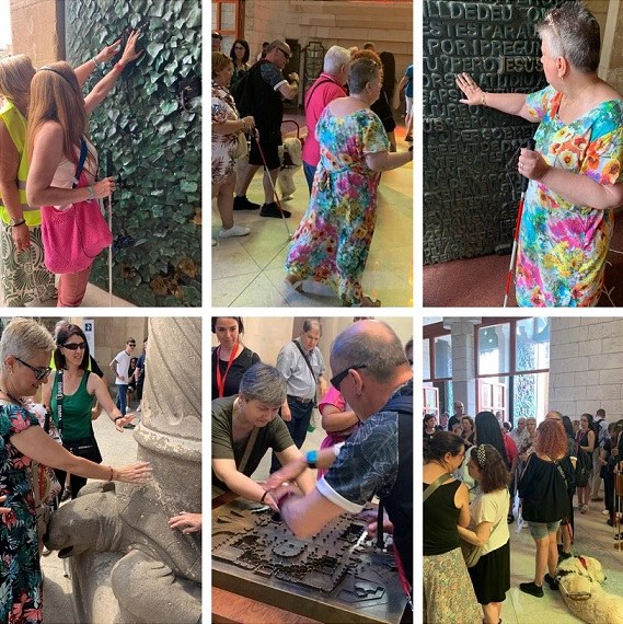 Collage de imágenes de la visita a la Sagrada Familia