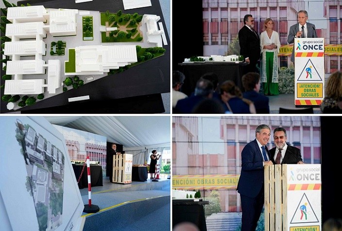 Imágenes de la intervención de Carballeda,Juan Blat, y José Antonio Madrazo, además de una vista cenital de la maqueta