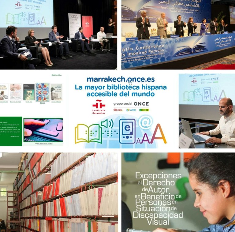 Collage de imágenes alusivas a los 10 años de historia del Tratado de Marrakech