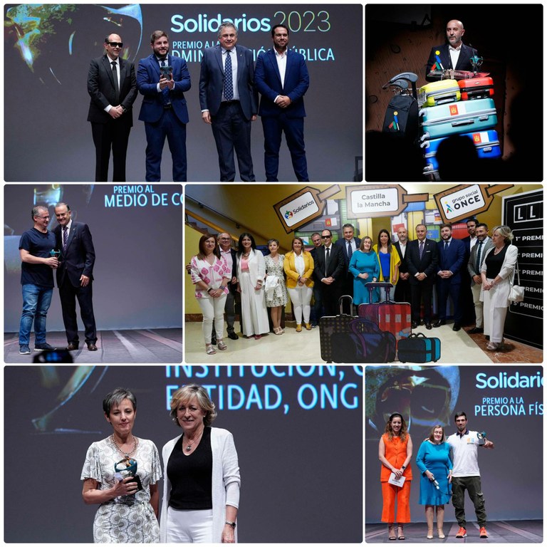 Collage con los diferentes ganadores de los Premios Solidarios Castilla-La Mancha
