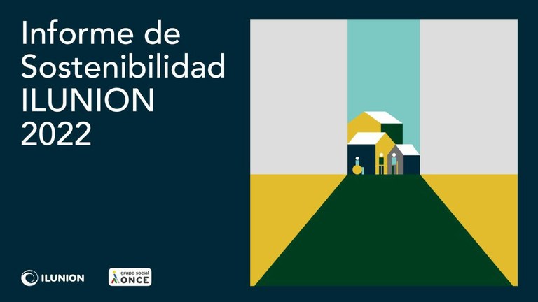 Diapositiva de portada del informe de sostenibilidad de Ilunionn