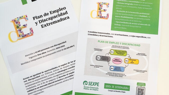 Plan de empleo y discapacidad de Extremadura en Lectura Fácil