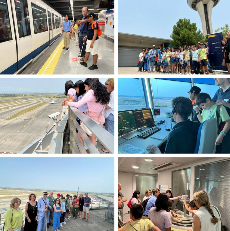 Collage con diversas imágenes de la visita