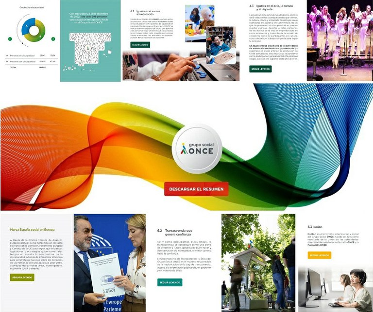Collage de imágenes del informe