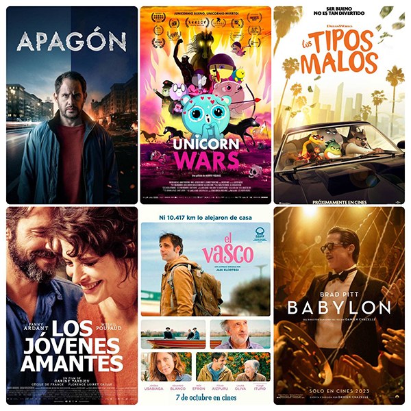 Collage con los carteles de las diferentes películas