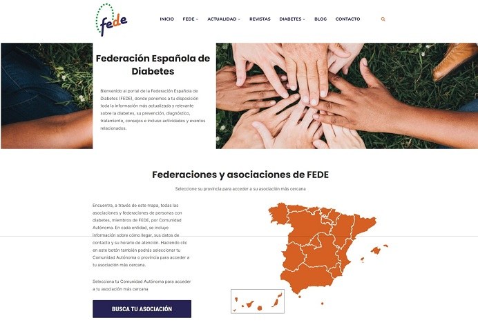 pantallazo de la web de la FEDE