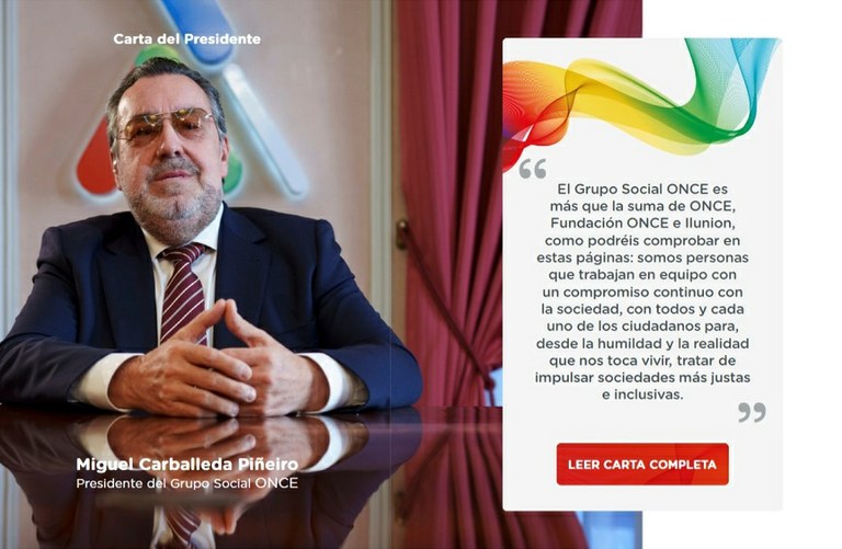Imagen de la carta del presidente Carballeda en el IVC 2022