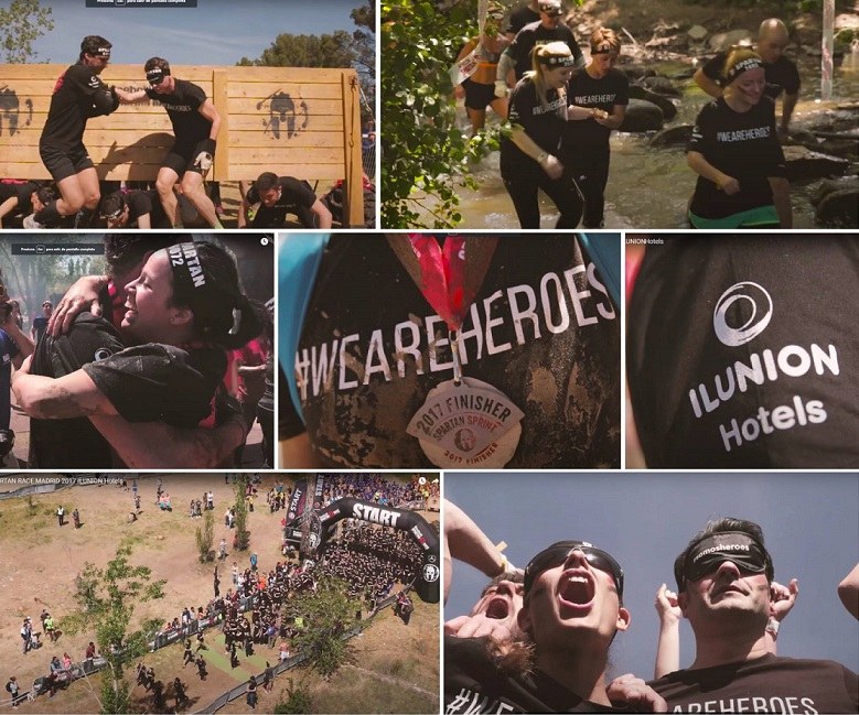 Imágenes de la carrera Spartan Race 2017 participada por trabajadores con y sin discapacidad de Ilunion Hotels