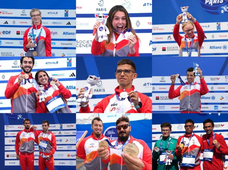 Collage con todos los medallistas