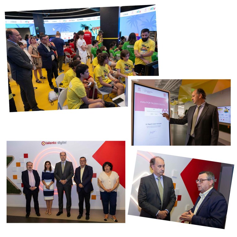 Collage con varios momentos de la visita